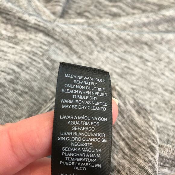 WHBM gray silver metallic v neck layered tunic top size Extra Small XS - Picture 10 of 16